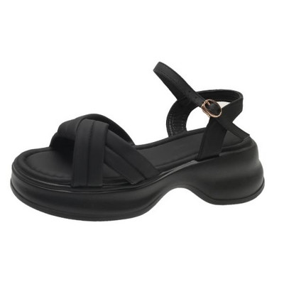 Madalad sandaalid, naiste nahk, läbipaistvad kontsad, ülikond, naiste beež, 2023. aasta suvine ümmargune varvas naiste kingad madala kontsaga mood, must plokk puukingad