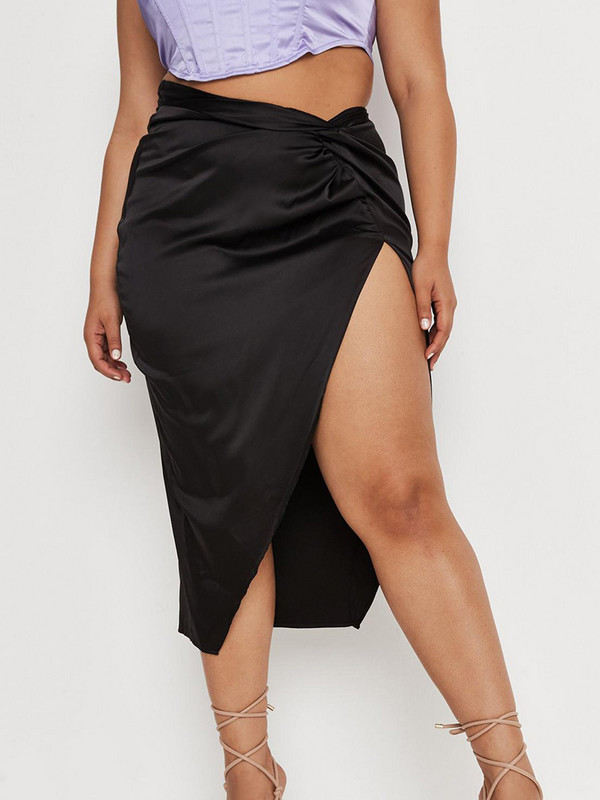 Nyári új szabálytalan szexi ceruza szoknya oldalról osztott rövid magas derék Elegáns buli divat Clubwear Bodycon