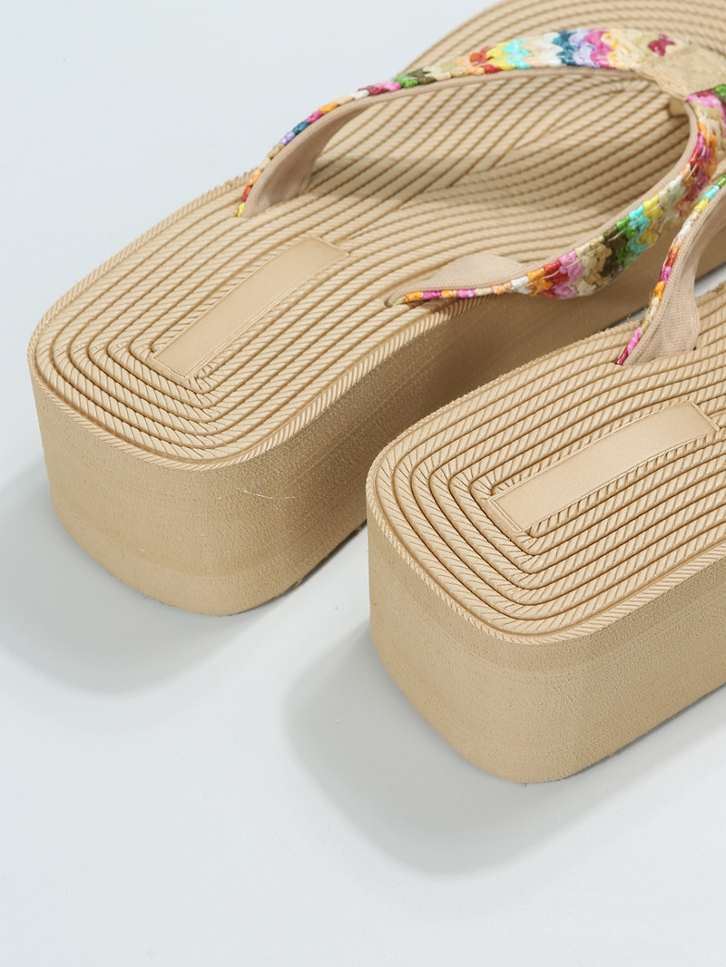 Papuci noi de femei, pantofi cu platformă de vară pentru femei, tobogane, papuci de plajă în aer liber, papuci pentru femei, sandale în stil boem.