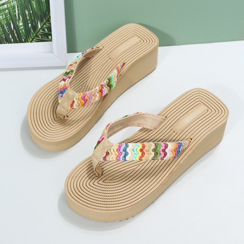 Papuci noi de femei, pantofi cu platformă de vară pentru femei, tobogane, papuci de plajă în aer liber, papuci pentru femei, sandale în stil boem.