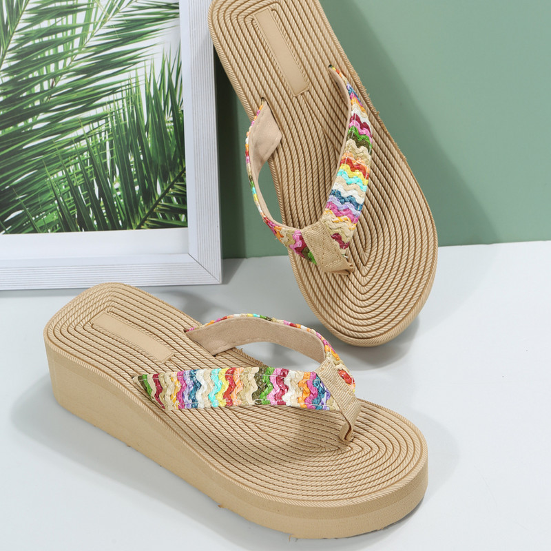 Papuci noi de femei, pantofi cu platformă de vară pentru femei, tobogane, papuci de plajă în aer liber, papuci pentru femei, sandale în stil boem.