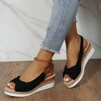 Σανδάλια για γυναίκες Μόδα πόρπη Peep Toe Comfort Ελαφριά σφήνες Σανδάλια Καλοκαιρινή ανθεκτικά στη φθορά Γυναικεία σανδάλια γάμου γραφείου