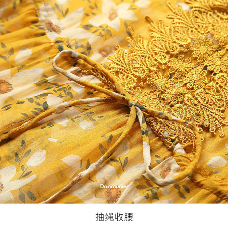 Euroopa jaama imitatsiooniga siidikleit 2024 kevad-suvine uus V-kaelusega Rich Lady imitatsioon mooruspuu siidist midiseelik