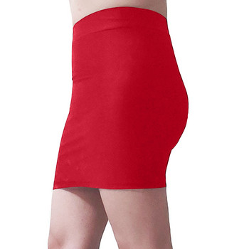 Едноцветни тънки ханшови поли тип молив Дамска ретро пола с прилепнало тяло Секси пакет с ластик на талията Мини пола тип молив Клубно облекло