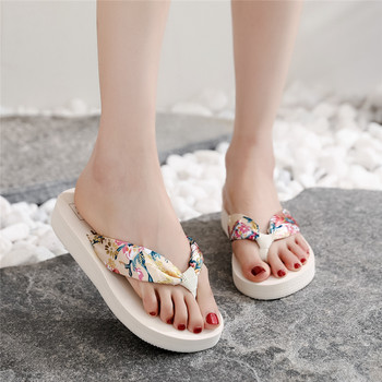 Fashion Lady Slippers Παπούτσια Ρετρό γυναικεία σατέν λουράκια Σαγιονάρες Casual Παντόφλες Flat σανδάλια Beach Open Toe Flat Slippers Slide