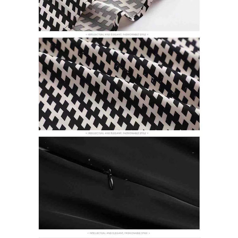 2022 de vară stil coreean elegant modă carouri mozaic talie rochii midi Office Lady cu mânecă scurtă temperament rochie Rochii