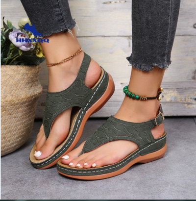 Őszi Wedges Cipők Női Magas Sarkú Szandál Nyári Cipők 2021 Flip Flop Chaussures Femme Platform szandálok Nagy 35-43