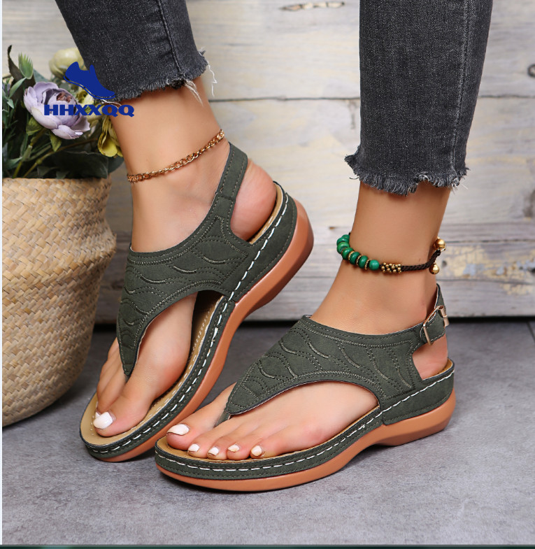 Őszi Wedges Cipők Női Magas Sarkú Szandál Nyári Cipők 2021 Flip Flop Chaussures Femme Platform szandálok Nagy 35-43