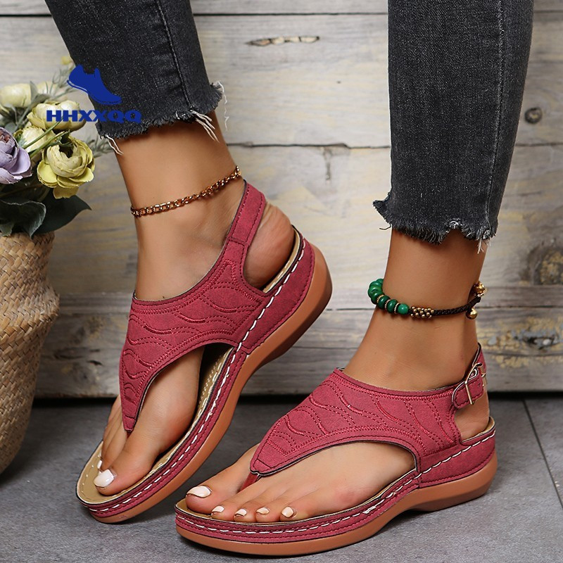 Őszi Wedges Cipők Női Magas Sarkú Szandál Nyári Cipők 2021 Flip Flop Chaussures Femme Platform szandálok Nagy 35-43