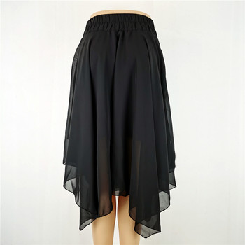 Пънк пола Улична готическа дамска лятна неправилна черна женска пънк дълга пола с висока талия Harajuku