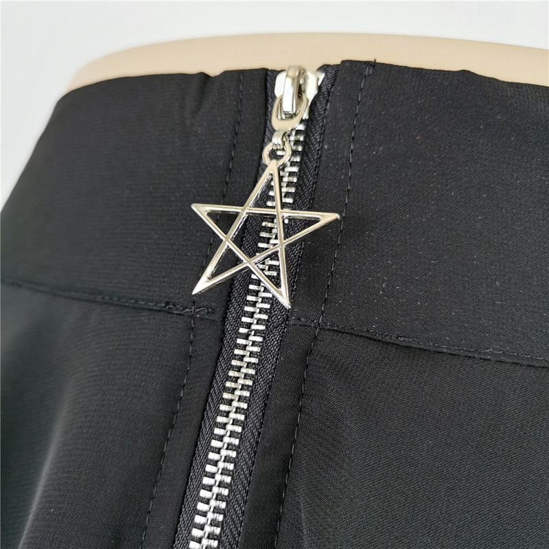 Punk suknja Streetwear Gotička ženska ljetna nepravilna crna punk Harajuku duga suknja visokog struka