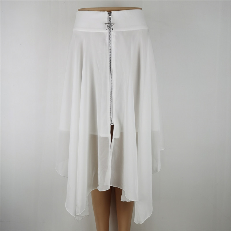 Punk suknja Streetwear Gotička ženska ljetna nepravilna crna punk Harajuku duga suknja visokog struka