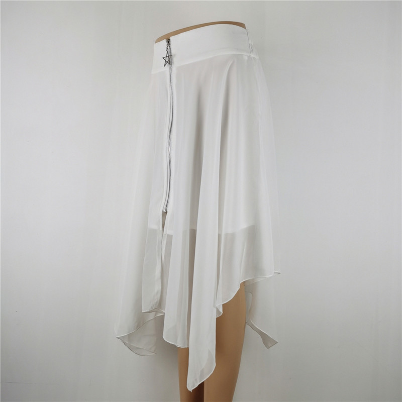 Punk suknja Streetwear Gotička ženska ljetna nepravilna crna punk Harajuku duga suknja visokog struka