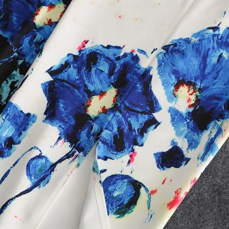 Imprimat elegant, cu talie înaltă, slim fit, cu fantă, lungime mijlocie, până la genunchi, fustă elastică, versatilă, pentru femei, cu imprimeu de flori, fuste în linie A.