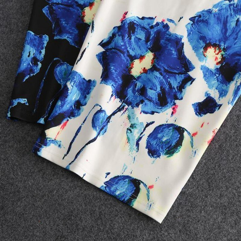 Imprimat elegant, cu talie înaltă, slim fit, cu fantă, lungime mijlocie, până la genunchi, fustă elastică, versatilă, pentru femei, cu imprimeu de flori, fuste în linie A.