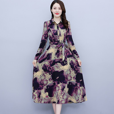 Kevad-sügismoodne vabaaja särkkleit 2024 Korea elegantne Bodycon peokleit Naiste polokraega kontori daami midikleit