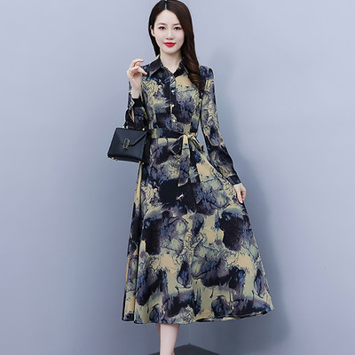 Kevad-sügismoodne vabaaja särkkleit 2024 Korea elegantne Bodycon peokleit Naiste polokraega kontori daami midikleit