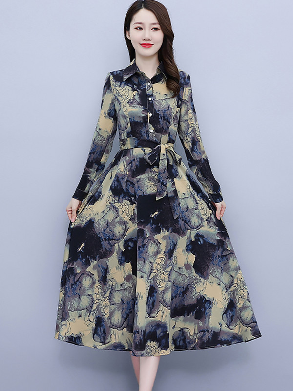 Kevad-sügismoodne vabaaja särkkleit 2024 Korea elegantne Bodycon peokleit Naiste polokraega kontori daami midikleit