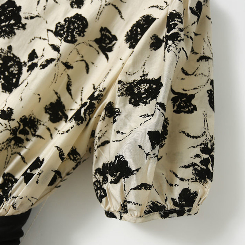 Suvine Korea trükisega elegantne mood esteetiline peokleit naistele lühikeste varrukatega kaelusega Vestidos De Fiesta šikk vintage naiselik rüü