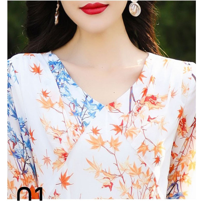 Καλοκαίρι 2024 Νέα φορέματα Devening με στάμπα από σιφόν Γυναικεία ρούχα Μόδα Slim Plus Size 4XL Φορέματα διακοπών Super Long