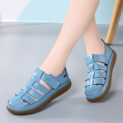 Ženske ravne sandale Ljeto 2023. Luksuzne kožne sandale Ženske ležerne ženske cipele s platformom Ljetne ženske cipele na rasprodaji