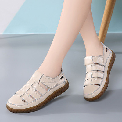 Ženske ravne sandale Ljeto 2023. Luksuzne kožne sandale Ženske ležerne ženske cipele s platformom Ljetne ženske cipele na rasprodaji