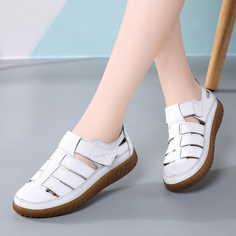 Ženske ravne sandale Ljeto 2023. Luksuzne kožne sandale Ženske ležerne ženske cipele s platformom Ljetne ženske cipele na rasprodaji