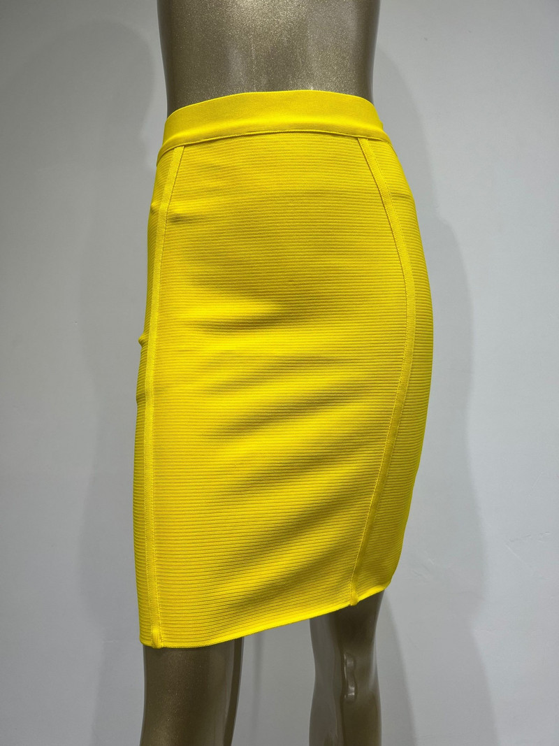 Uusimad naiste suvekollane Bodyconi silmkoeline sidemeseelik 2023 elegantsed õhtused kuulsuste peoklubi pliiatsseelikud