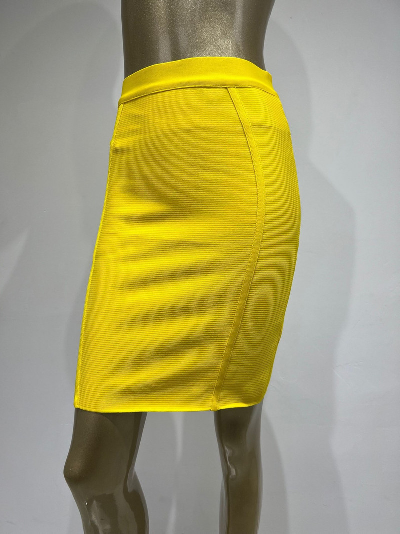 Uusimad naiste suvekollane Bodyconi silmkoeline sidemeseelik 2023 elegantsed õhtused kuulsuste peoklubi pliiatsseelikud