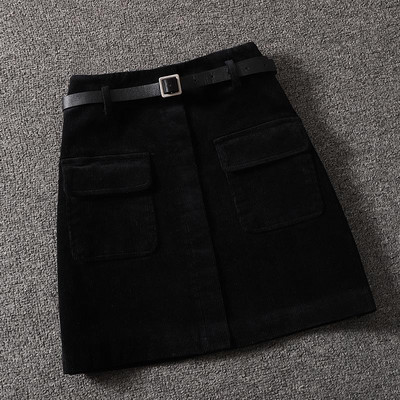 Μίνι φούστες Γυναικείες κοτλέ Κορεάτικη έκδοση Vintage φούστες σε γραμμή Α Preppy All-match Harajuku Basic Leisure Empire Νέα άφιξη