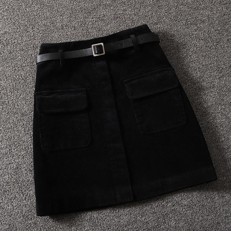 Μίνι φούστες Γυναικείες κοτλέ Κορεάτικη έκδοση Vintage φούστες σε γραμμή Α Preppy All-match Harajuku Basic Leisure Empire Νέα άφιξη