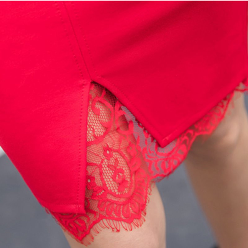 SEXMKL 5XL Naiste suvised miniseelikud 2023 Moodne kõrge vöökohaga seelik, pitsist lapiline naiste seelik Elegantne veniv pliiatsseelik