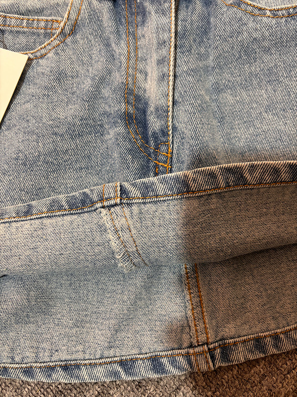 TRAF-2024 uus suvine naiste nööbitav temperament keskmise vööga viltune talje dekoratiivne nööriga lühike seelik denim miniseelik