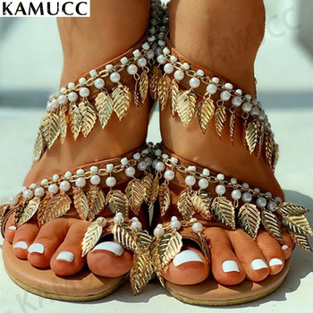 Дамски летни равни обувки Сандали Дамски плажни чехли за жени Сандали Джапанки Дамски кристални плажни плъзгачи Ежедневни чехли Обувки