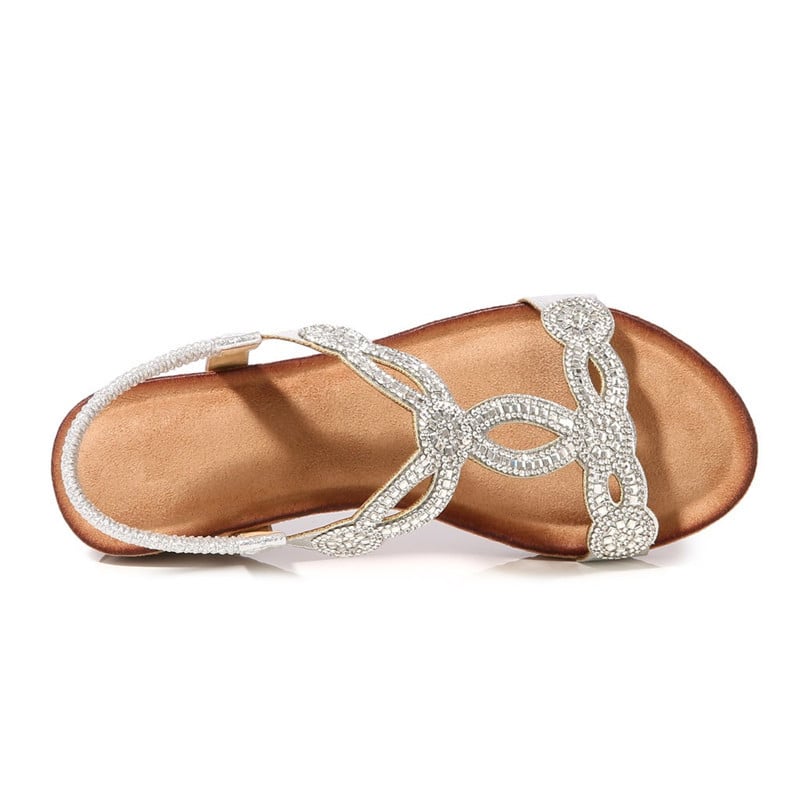 BEYARNE Ženske cipele Ljetne nove boemske ženske sandale s dijamantima Ženske japanke Vintage Ženske cipele za plažuE627