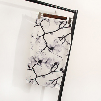 Magiray cvjetni print suknja olovka visokog struka Modne suknje uz kroj Ženske ljetne ženske elastične Saia do koljena 23 boje C574