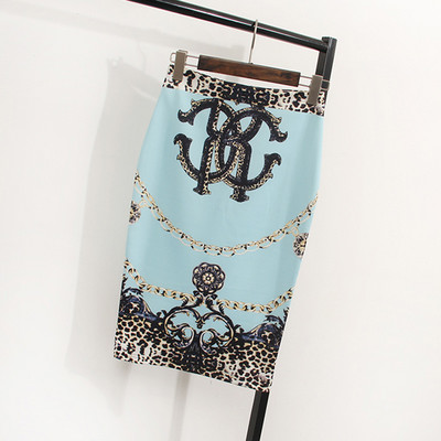 Magiray cvjetni print suknja olovka visokog struka Modne suknje uz kroj Ženske ljetne ženske elastične Saia do koljena 23 boje C574