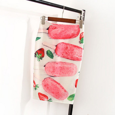 Magiray cvjetni print suknja olovka visokog struka Modne suknje uz kroj Ženske ljetne ženske elastične Saia do koljena 23 boje C574