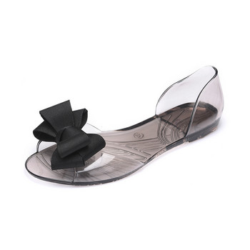 Дамски сандали с отворени пръсти, летни обувки с желе Дамски модни плоски сандали с пеперуда, дамски плажни обувки, джапанки WSH3149