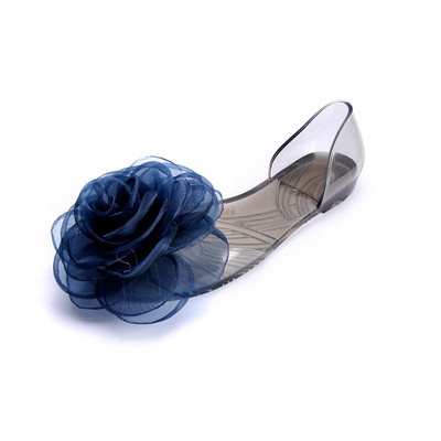 Naiste sandaalid lahtise varbaga suvised želeekingad Naiste moelised liblikasõlmidega lamedad sandaalid Naiste rannajalatsid, plätud WSH3149