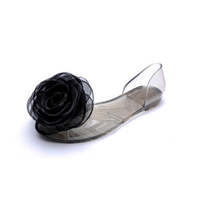 Naiste sandaalid lahtise varbaga suvised želeekingad Naiste moelised liblikasõlmidega lamedad sandaalid Naiste rannajalatsid, plätud WSH3149