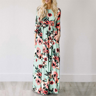 Rochie maxi de vară pentru femei 2022, rochie boho cu imprimeu floral, rochie de plajă pentru femei, petrecere de seară, rochie lungă, rochie de soare, 3XL
