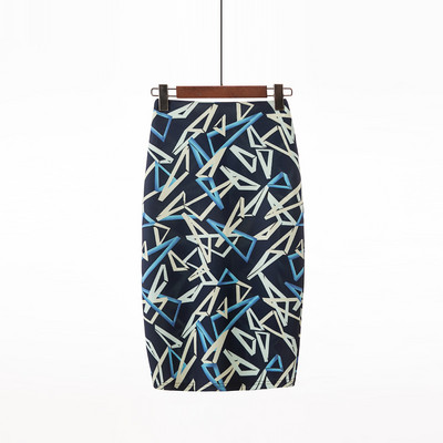 Rietumu modes krāšņi ziedu apdrukas sieviešu zīmuļu svārki līdz ceļgaliem biroja dāmu bodiji Saias meitenes Faldas slaidas apakšas 2024