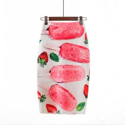 Rietumu modes krāšņi ziedu apdrukas sieviešu zīmuļu svārki līdz ceļgaliem biroja dāmu bodiji Saias meitenes Faldas slaidas apakšas 2024