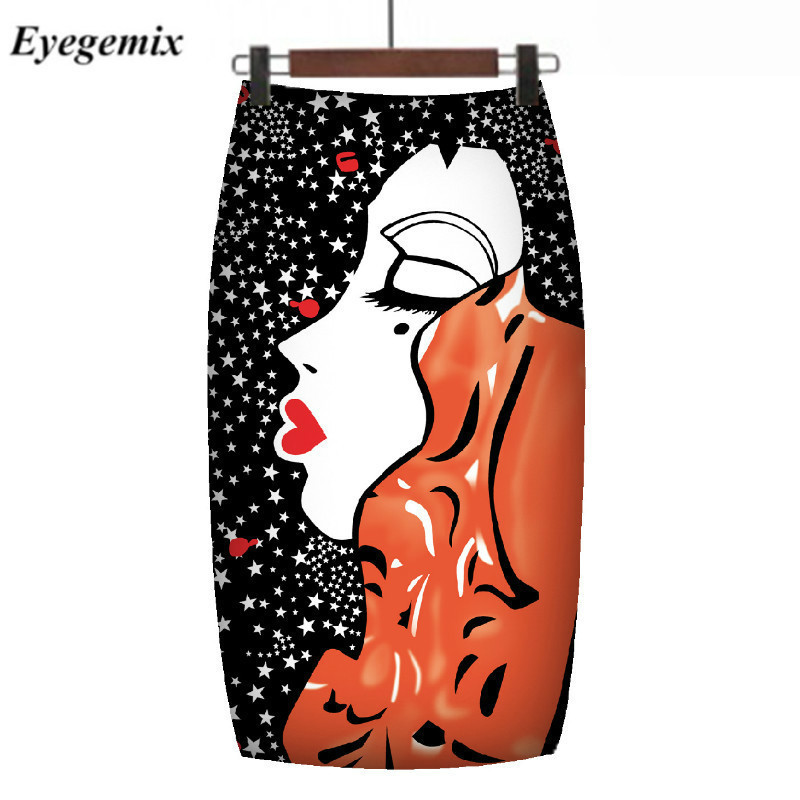 Rietumu modes krāšņi ziedu apdrukas sieviešu zīmuļu svārki līdz ceļgaliem biroja dāmu bodiji Saias meitenes Faldas slaidas apakšas 2024