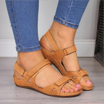 Обувки за жени 2023 Летни дамски сандали с рибешка уста Дишащи плоски токчета с отворени пръсти Ежедневни ежедневни сандали Удобни