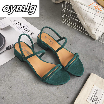 nou Papuci plat de exterior Sandale cu bretele pentru picioare Sandale romane cu panta mica cu pantofi de dama pantofi cu toc joasa Sandale mujer