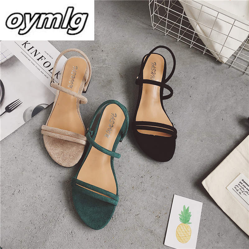 nou Papuci plat de exterior Sandale cu bretele pentru picioare Sandale romane cu panta mica cu pantofi de dama pantofi cu toc joasa Sandale mujer