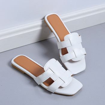 2024 Летни дамски чехли Римски моден дизайнер Плоски сандали Обувки с мека подметка Дамски дишащи плажни джапанки Zapatos