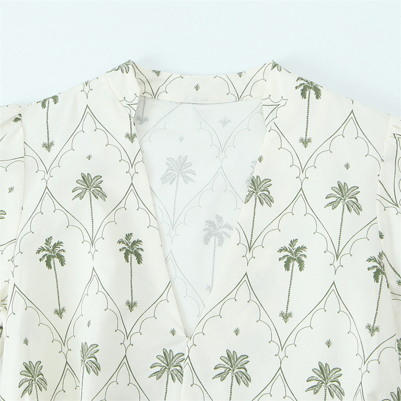 2024 Moda dama Noua rochie scurta casual cu curea cu decolteu in V cu imprimeu unic si elegant